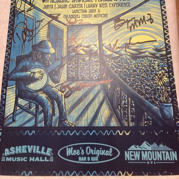 Signed Leftover Salmon Poster - Picture 2 of 8